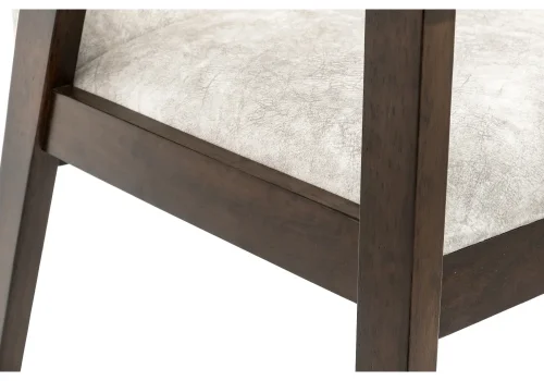 Деревянный стул Lono tobacco / light grey 11387 Woodville, серый/ткань, ножки/дерево/коричневый, размеры - ****550*610 фото 6