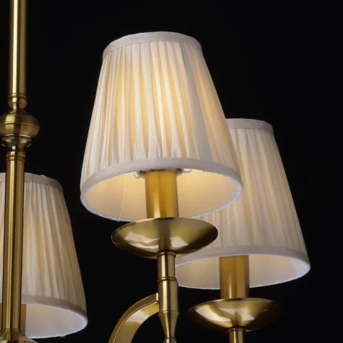Люстра подвесная Вирджиния 444012205 MW-Light бежевая на 5 ламп, основание бронзовое в стиле классический современный  фото 5