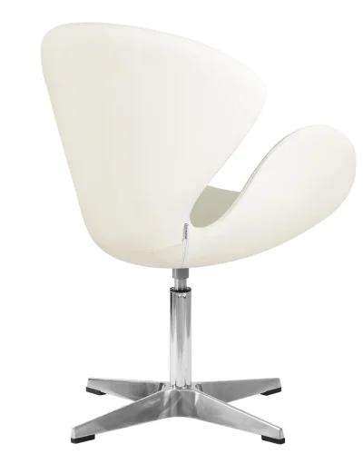 Кресло дизайнерское 69A-LMO SWAN, цвет сиденья белый (P23), алюминиевое основание Dobrin, белый/ткань, ножки/металл/алюминий, размеры - ****710*600 фото 4
