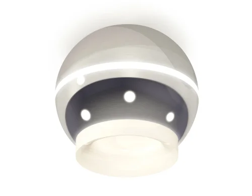 Светильник накладной Techno spot XS1104030 Ambrella light серебряный 1 лампа, основание серебряное в стиле современный круглый