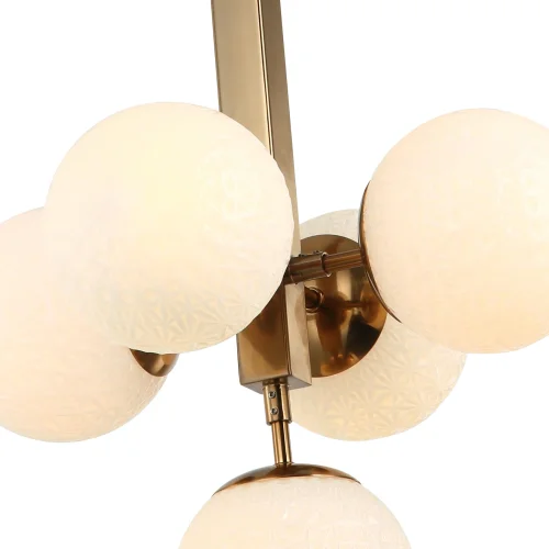 Светильник подвесной Felis 2098/01/05P Stilfort бежевый 5 ламп, основание бронзовое в стиле модерн  фото 2
