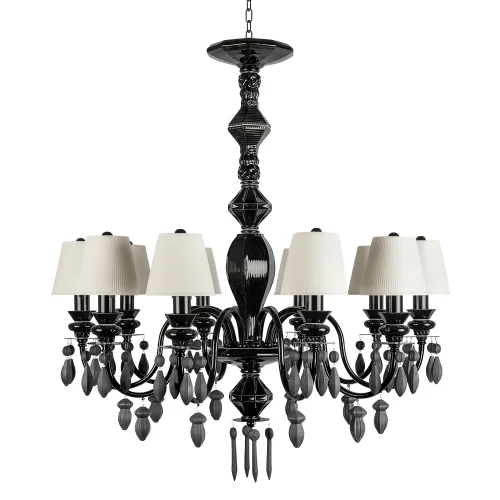Люстра подвесная Грейс / Grace 10203/10 Black LOFT IT белая на 10 ламп, основание чёрное в стиле современный эклектика арт-деко фото 2 Люстра подвесная Грейс / Grace 10203/10 Black LOFT IT белая на 10 ламп, основание чёрное в стиле современный эклектика арт-деко фото 2