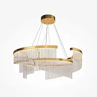 Светильник подвесной LED Estetica MOD378PL-L72G3K Maytoni прозрачный на 1 лампу, основание золотое в стиле современный хай-тек 