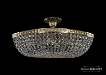 Люстра потолочная хрустальная 19113/55IV G Bohemia Ivele Crystal прозрачная на 6 ламп, основание золотое в стиле классика sp