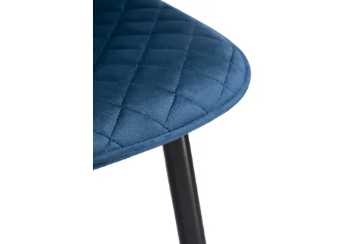 Стул на металлокаркасе Capri dark blue / black 11947 Woodville, синий/вельвет, ножки/металл/чёрный, размеры - ****450*510 фото 6