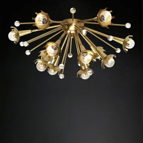 Светильник потолочный IMPULSE C 151517-26 ImperiumLoft золотой 12 ламп, основание золотое в стиле лофт современный  фото 2
