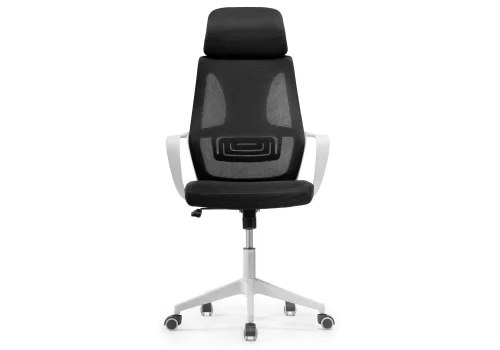 Компьютерное кресло Golem black / white 15333 Woodville, чёрный/сетка ткань, ножки/металл/белый, размеры - *550***680*630 фото 3