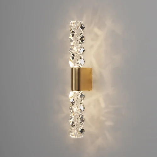 Бра LED Selemo MOD328WL-L5BS3K Maytoni прозрачный на 1 лампу, основание латунь в стиле хай-тек современный фото 5