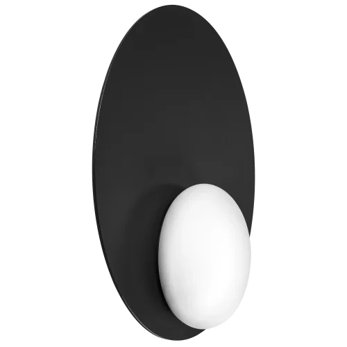 Бра LED Emisfero 737237 Lightstar белый на 1 лампу, основание чёрное в стиле современный 