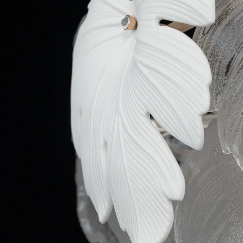 Люстра подвесная Dryad CL305160 Citilux белая прозрачная на 14 ламп, основание золотое в стиле классический флористика современный фото 11