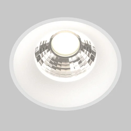 Светильник точечный LED Round DL058-12W4K-TRS-W Maytoni белый 1 лампа, основание белое в стиле современный для затирки фото 4