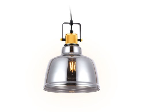 Светильник подвесной TR3527 Ambrella light серый 1 лампа, основание чёрное в стиле современный лофт  фото 2