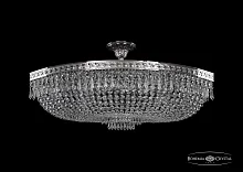 Люстра потолочная хрустальная 19273/90IV Ni Bohemia Ivele Crystal прозрачная на 12 ламп, основание никель в стиле классика sp