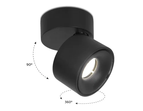 Светильник накладной LED Techno Spot TN TN269 Ambrella light чёрный 1 лампа, основание чёрное в стиле современный хай-тек круглый фото 7