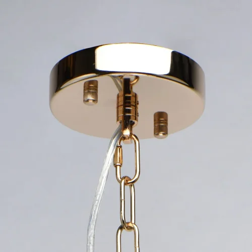 Люстра подвесная хрустальная Патриция 447011509 MW-Light прозрачная на 9 ламп, основание золотое в стиле классический  фото 13