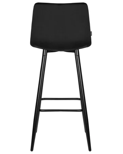 Стул барный  8078-LML NICOLE, цвет сиденья черный велюр (108-77), черные матовые ножки Dobrin, чёрный/велюр, ножки/металл/чёрный, размеры - ****430*520 фото 5