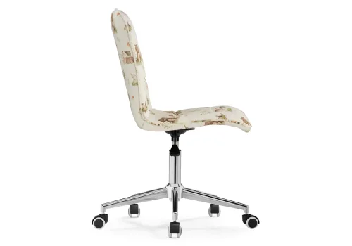 Компьютерное кресло Квадро S40-15 / хром 539660 Woodville, белый/ткань, ножки/металл/хром, размеры - *960***420*570 фото 4
