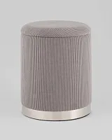 Пуф Эмили с ящиком, серебро, вельвет серый УТ000040196 Stool Group на 1 , основание в стиле современный 