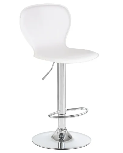 Стул барный набор 2 шт. SET-2 2640-LM ELISA, цвет сиденья белый, цвет основания хром Dobrin, /экокожа, ножки/металл/хром, размеры - 860*1070***390*480 фото 2