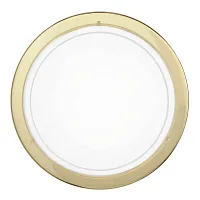 Светильник потолочный PLANET 1 83157 Eglo белый 1 лампа, основание жёлтое латунь в стиле минимализм современный тарелка