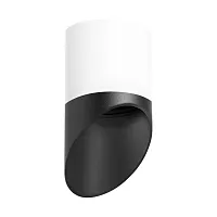 Светильник накладной Rullo GX53 R348687 Lightstar белый чёрный 1 лампа, основание белое в стиле модерн хай-тек круглый