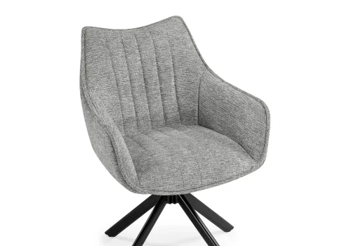 Стул на металлокаркасе Denever gray / black 15836 Woodville, серый/текстиль, ножки/металл/чёрный, размеры - ****580*610мм фото 5
