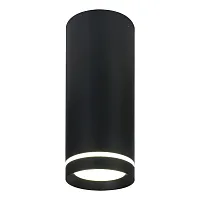 Светильник накладной LED 20009SMU/02LED SBK Escada чёрный 1 лампа, основание чёрное в стиле современный круглый