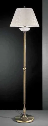 Торшер напольный PN 5402/2 Reccagni Angelo белый бежевый на 2 лампы, основание античное бронза в стиле классический 