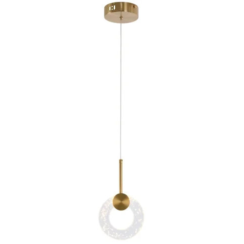 Светильник подвесной LED Lora MR1082-PL MyFar прозрачный 1 лампа, основание золотое в стиле современный  фото 2