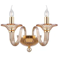 Бра  DREAM AP2 Crystal Lux без плафона 2 лампы, основание янтарное золотое в стиле венецианский 