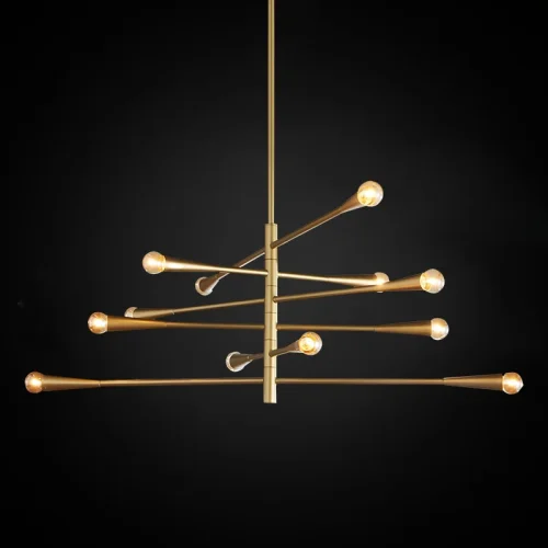 Люстра потолочная ESCAPE 193439-23 ImperiumLoft латунь на 12 ламп, основание латунь в стиле современный фото 2 Люстра потолочная ESCAPE 193439-23 ImperiumLoft латунь на 12 ламп, основание латунь в стиле современный фото 2