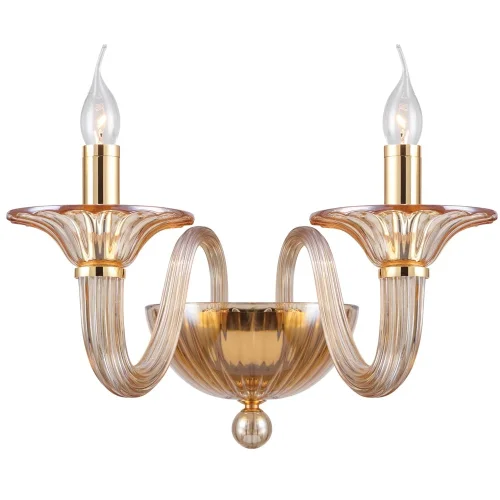 Бра  DREAM AP2 Crystal Lux без плафона на 2 лампы, основание янтарное золотое в стиле венецианский 
