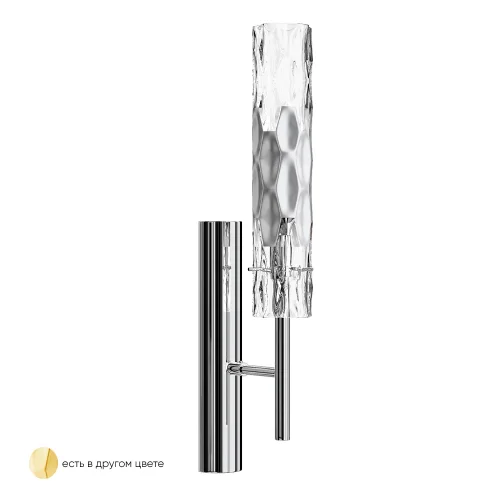 Бра PRIMAVERA AP1 CHROME Crystal Lux прозрачный на 1 лампа, основание хром в стиле современный 