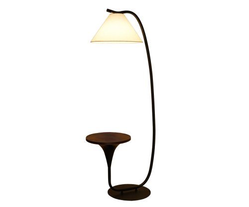 Торшер Эмби 07010-F,19 Kink Light со столиком белый на 1 лампу, основание чёрное в стиле современный кантри фото 3 Торшер Эмби 07010-F,19 Kink Light со столиком белый на 1 лампу, основание чёрное в стиле современный кантри фото 3