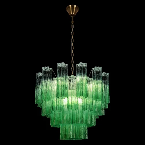 Люстра подвесная Мурано / Murano 10580/600 Clear green LOFT IT зелёная на 10 ламп, основание бронзовое в стиле современный арт-деко фото 2 Люстра подвесная Мурано / Murano 10580/600 Clear green LOFT IT зелёная на 10 ламп, основание бронзовое в стиле современный арт-деко фото 2