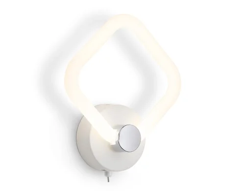 Бра LED FA3871 Ambrella light белый на 1 лампа, основание белое в стиле хай-тек современный квадраты