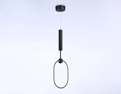 Светильник подвесной LED с пультом FL10577 Ambrella light чёрный 1 лампа, основание чёрное в стиле современный хай-тек с пультом фото 4