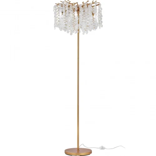 Торшер Milano-1 23141.480-1650.5.E14.C IB Arte Milano ветви прозрачный на 5 ламп, основание бронзовое в стиле современный флористика Торшер Milano-1 23141.480-1650.5.E14.C IB Arte Milano ветви прозрачный на 5 ламп, основание бронзовое в стиле современный флористика