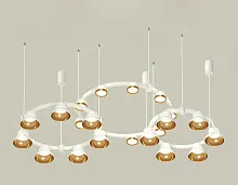 Светильник подвесной XR92082000 Ambrella light белый золотой 22 лампы, основание белое в стиле хай-тек современный 