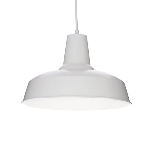 Светильник подвесной лофт MOBY SP1 BIANCO Ideal Lux белый 1 лампа, основание белое в стиле лофт 