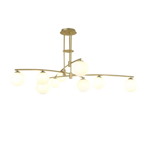Люстра подвесная Equilibrium 4039-9P Favourite белая на 9 ламп, основание золотое в стиле современный 