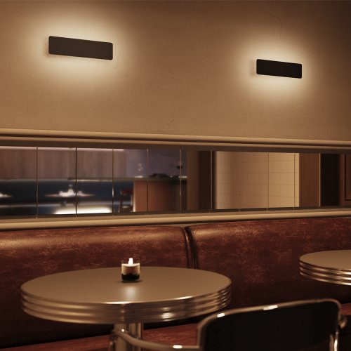 Бра LED Stela C80WL-10W3K-B Maytoni чёрный на 1 лампу, основание чёрное в стиле современный фото 2