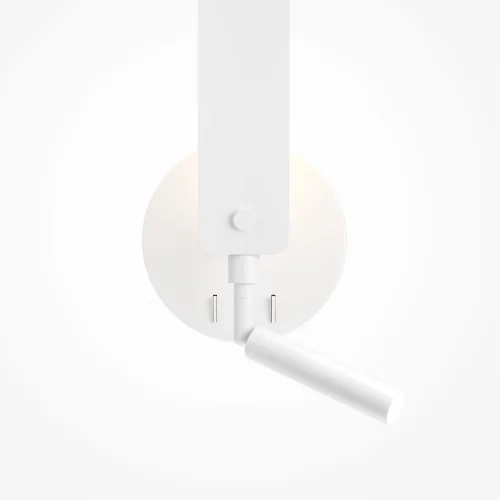 Бра с выключателем LED Combo MOD214WL-L8W3K Maytoni белый на 1 лампу, основание белое в стиле современный минимализм для чтения отражённый свет фото 2