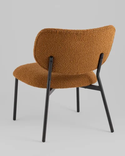 Кресло лаунж Jamie, горчичный УТ000039355 Stool Group, горчичный/букле, ножки//чёрный, размеры - *****мм фото 4