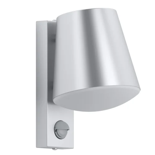 Настенный светильник с датчиком движения CALDIERO 97453 Eglo уличный IP44 серый 1 лампа, плафон белый серый в стиле современный E27