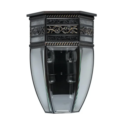 Бра Корсо 801020702 Chiaro прозрачный на 2 лампы, основание чёрное в стиле кантри 