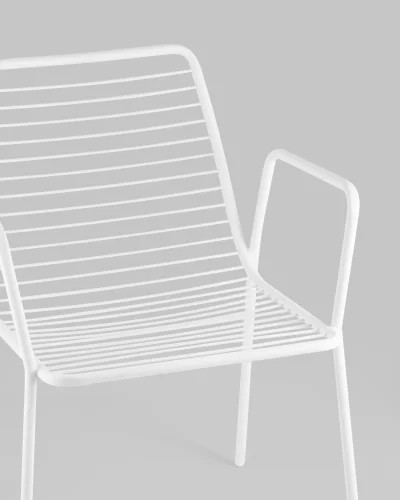 Стул с подлокотниками Дели металл белый УТ000039264 Stool Group, /, ножки//, размеры - *805***605*595 фото 6