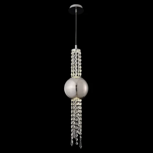 Светильник подвесной NAVAJO SP3W LED CHROME Crystal Lux прозрачный на 1 лампу, основание хром в стиле современный фото 2
