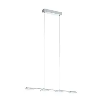 Светильник подвесной LED CARTAMA 94245 Eglo белый прозрачный на 4 лампы, основание хром серое в стиле минимализм современный 