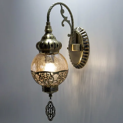 Бра Каир CL419313 Citilux янтарный на 1 лампа, основание бронзовое в стиле восточный  фото 3
